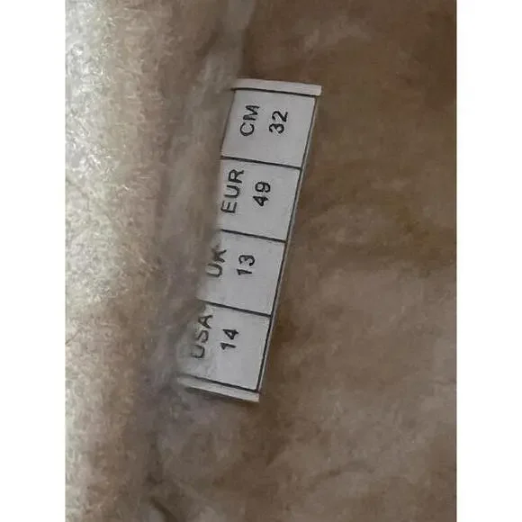 Eddie Bauer Men's Shearling Boot Slippers Suede & Sheepskin - Picture 4 of 5